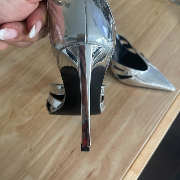 NWOT ASOS Mirror Pumps Ankle Strap - Picture 3 of 5